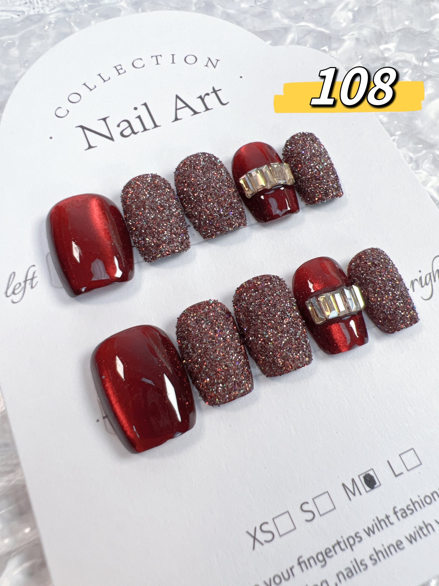 Crismas&Carton style/ (10pcs) Handmade press on nails with glue and jelly glue